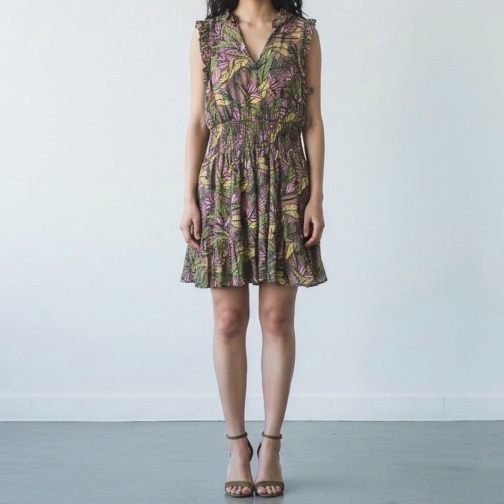 Tori Richard 2 Cool 4 School Gabby Dress sz S Smocked Modern Romance Resort Wear